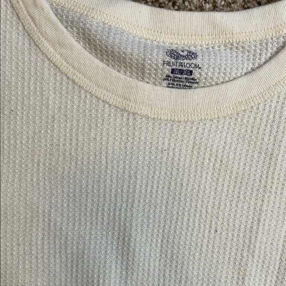 🩷Fruit of the Loom Cream Waffle Knit Long Sleeve - Picture 2 of 2